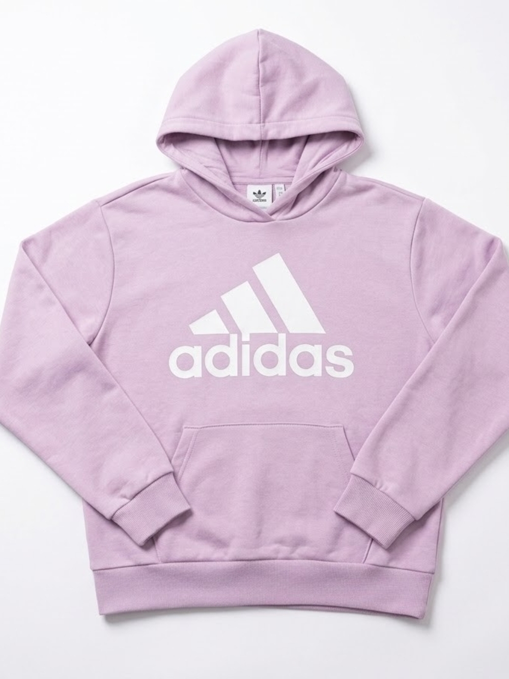 adidas Pink Pullover Hoodie with White Logo